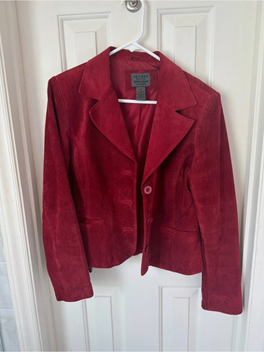 JohnPaulRichard Red Suede Blazer Jacket